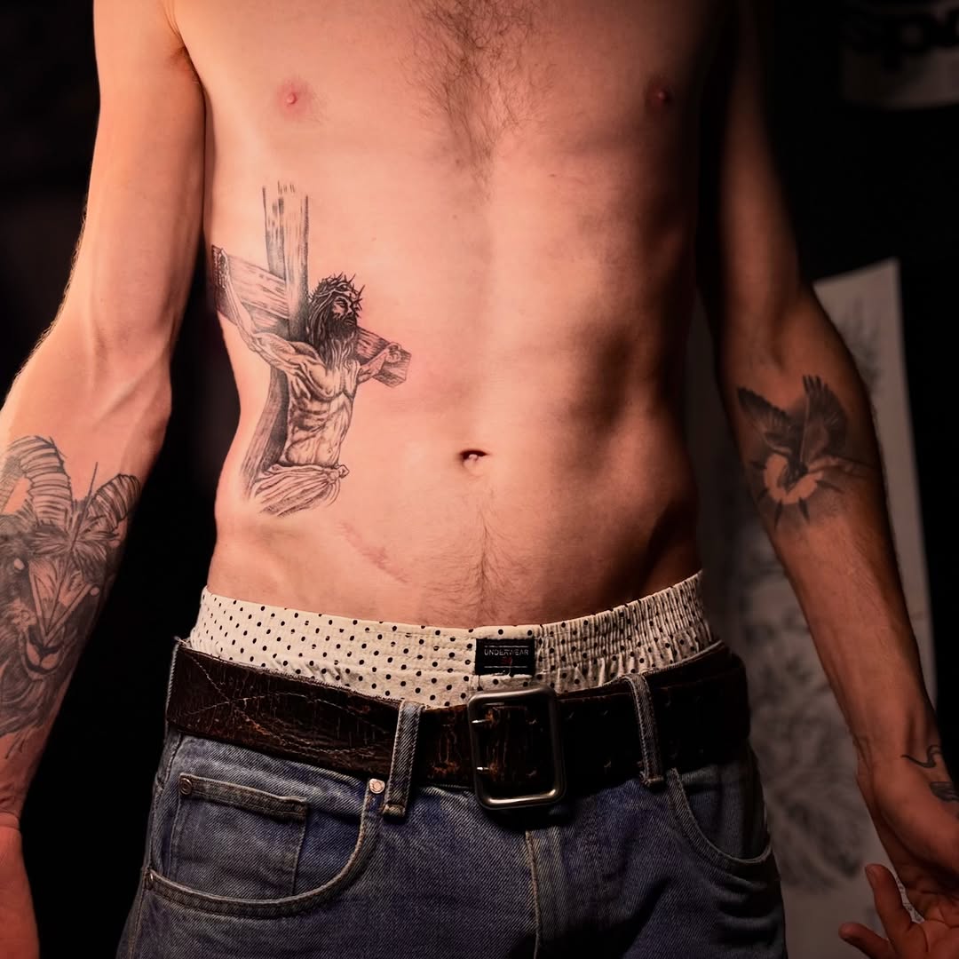 Tattoo by @monk_tattooart — black_and_grey, realism
