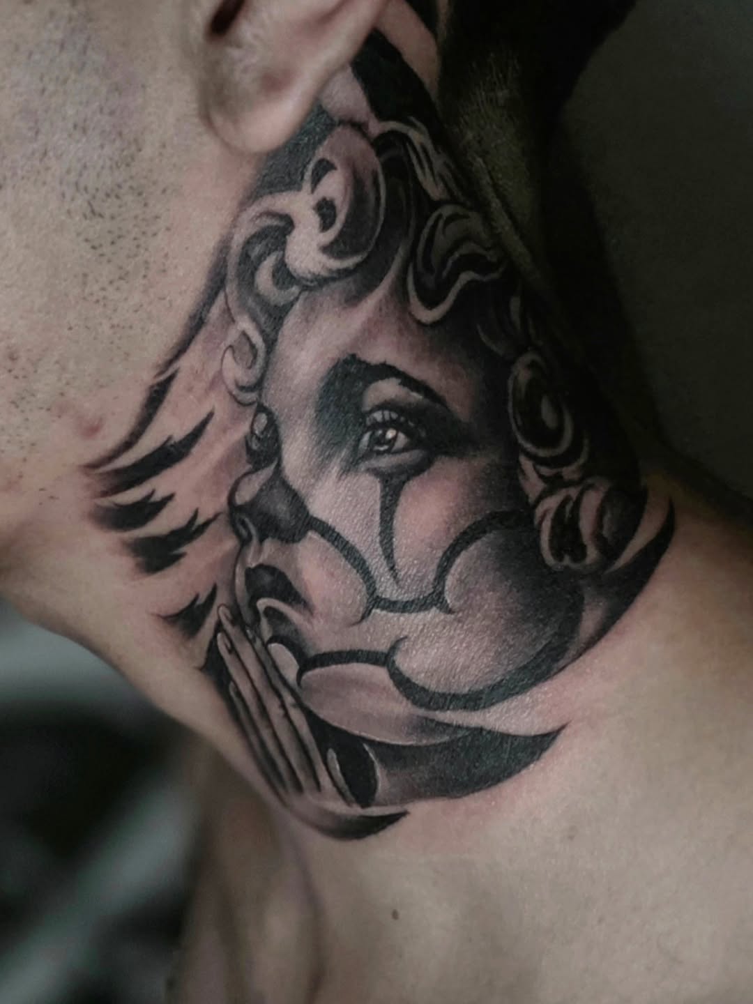 Tattoo by @moosetatts — black_and_grey, realism