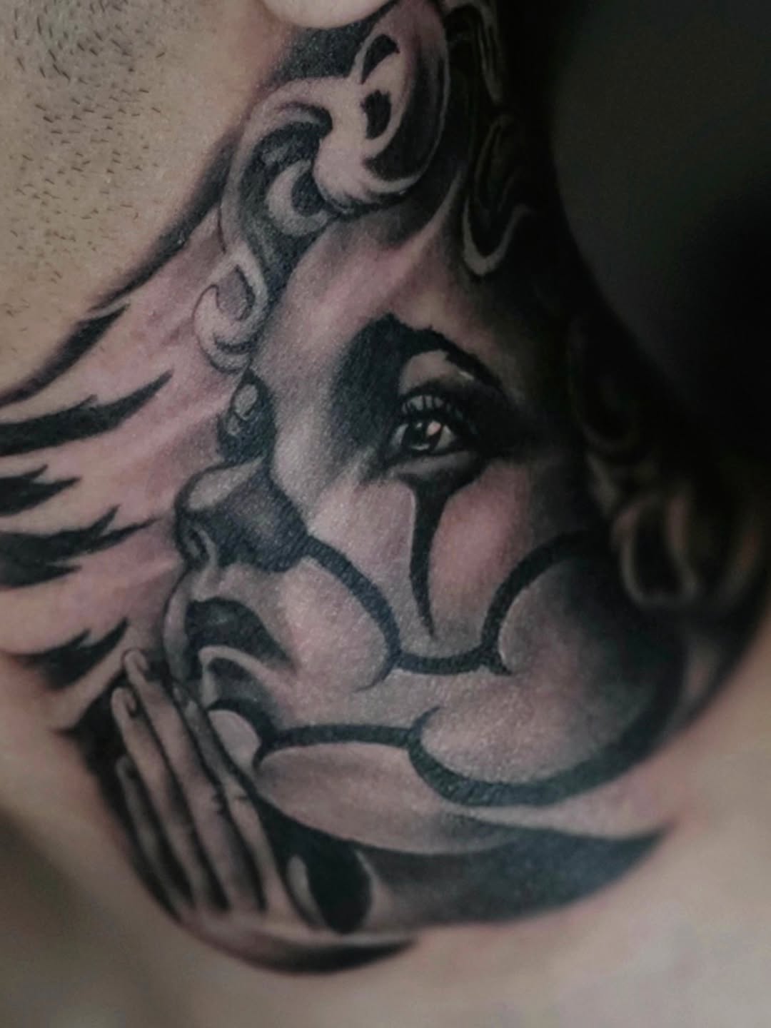 Tattoo by @moosetatts — black_and_grey, realism