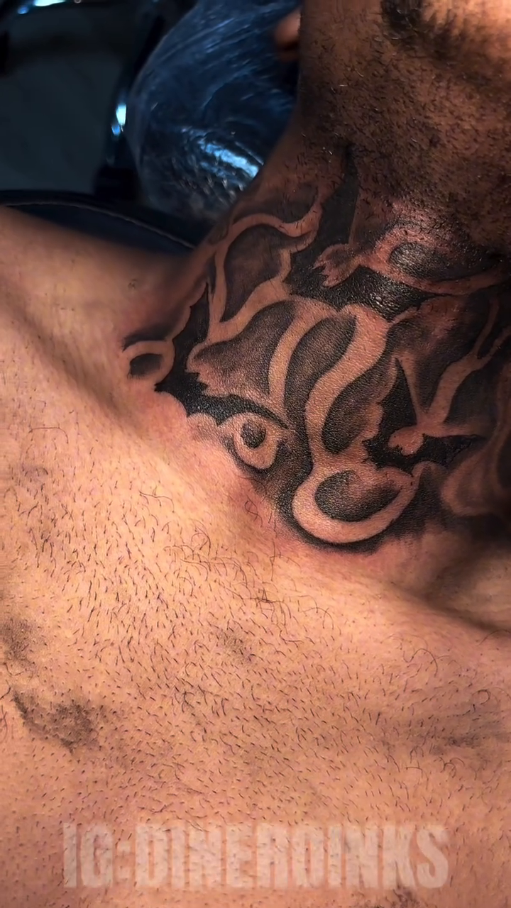 Tattoo by @dineroinks — blackwork, lettering_script