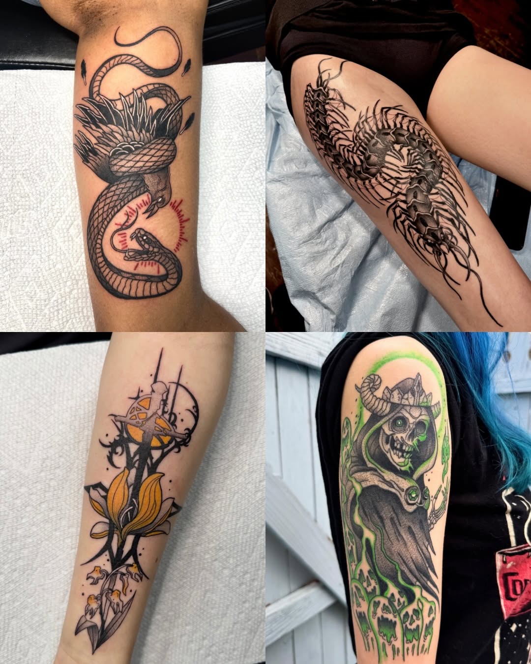 Tattoo by @inkofeden — blackwork