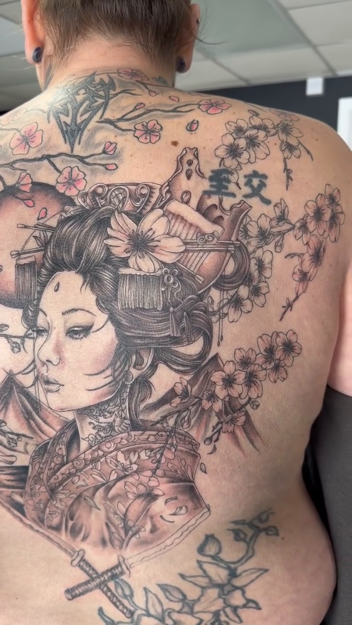 Tattoo by @teryn_shitup — japanese_irezumi, black_and_grey