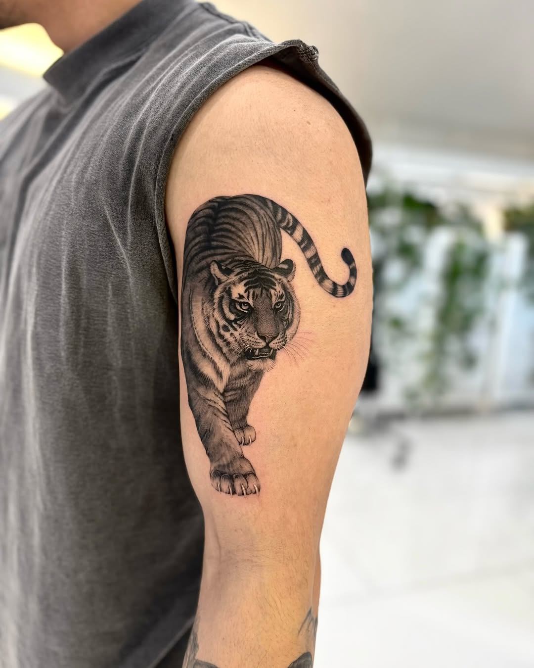 Tattoo by @tiny_tim.tatts โ realism, black_and_grey