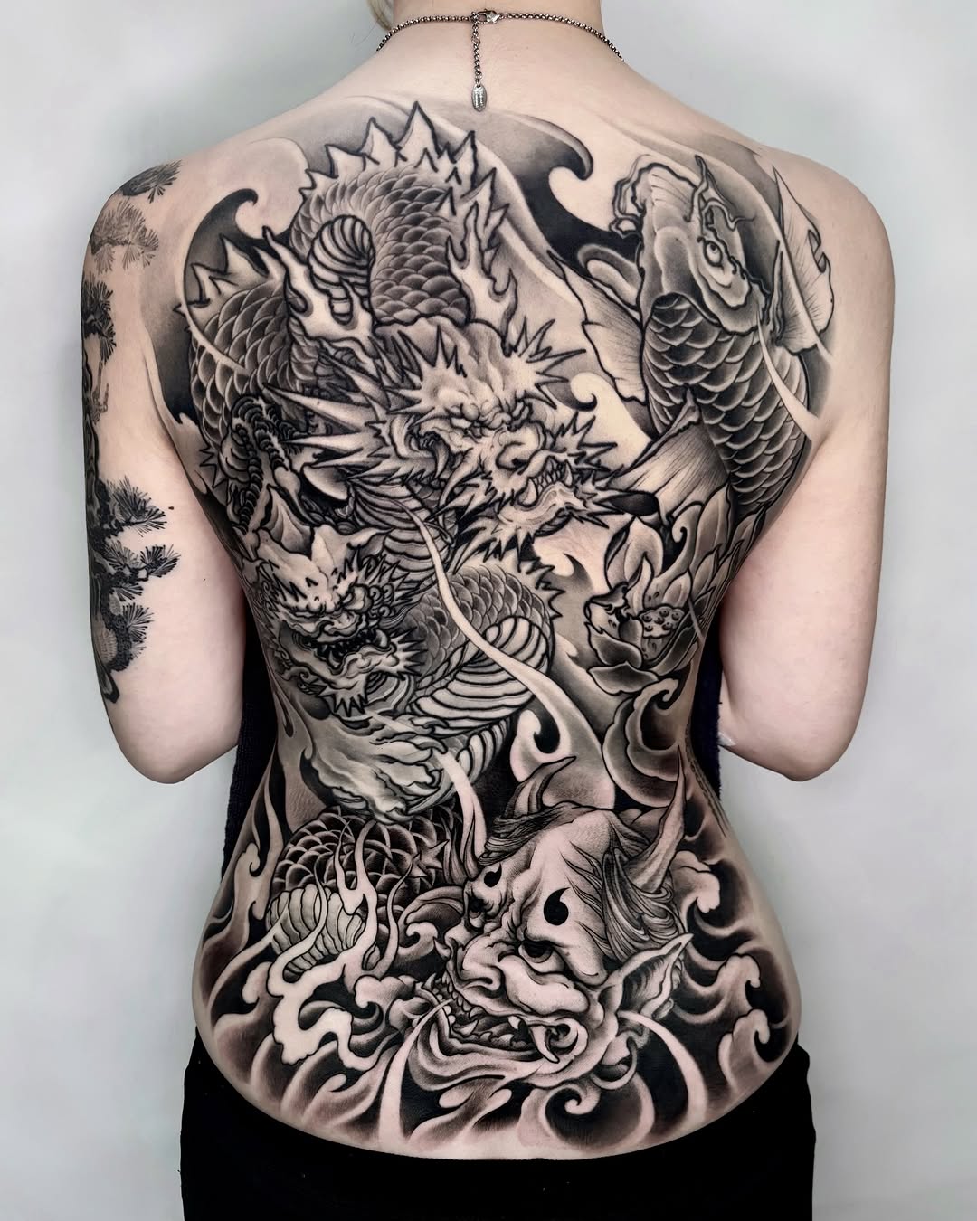 Tattoo by @jing.ink — japanese_irezumi, black_and_grey