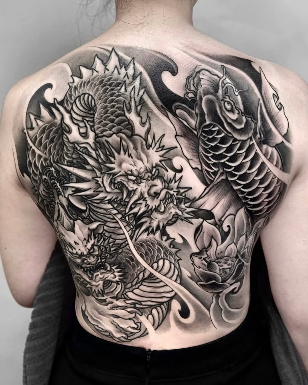 Tattoo by @jing.ink — japanese_irezumi, black_and_grey
