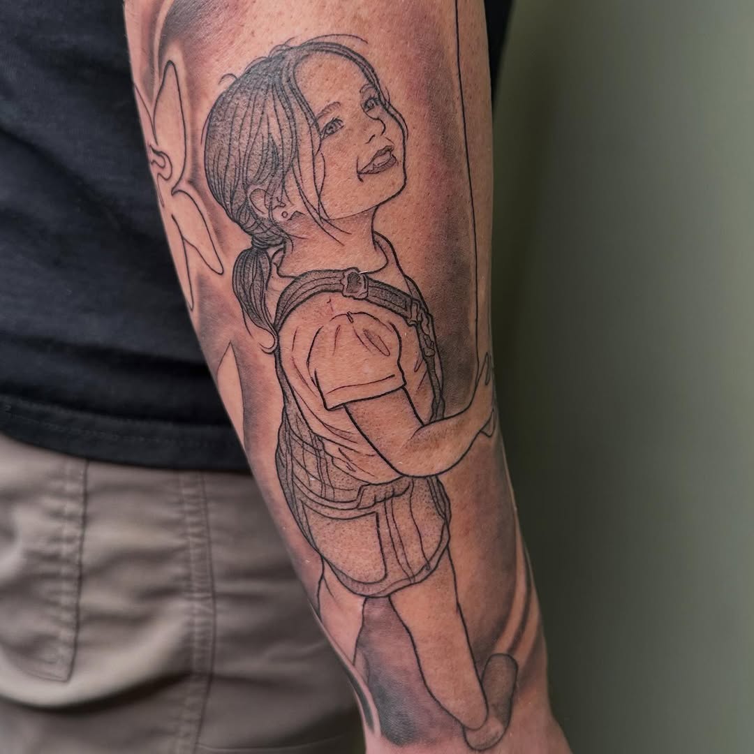 Tattoo by @hunterdoestattoos — realism, black_and_grey