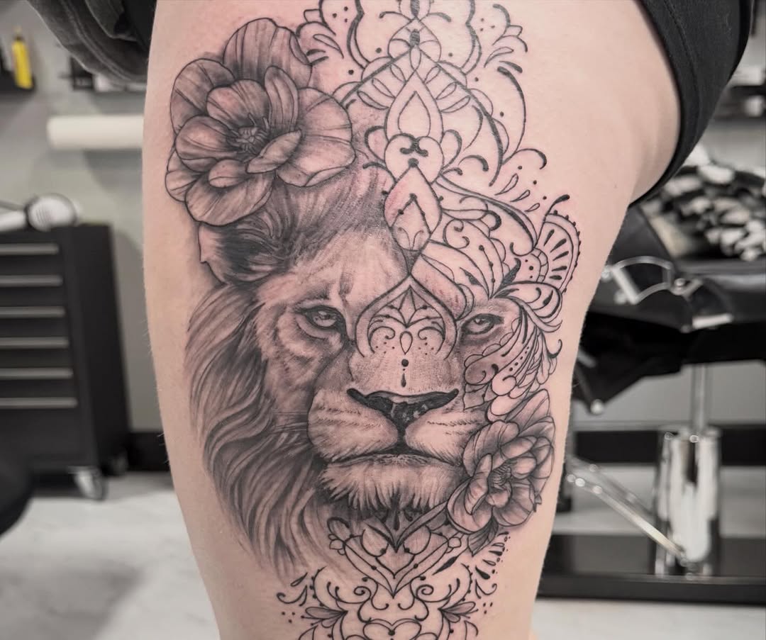 Tattoo by @noochtattoos — realism, black_and_grey