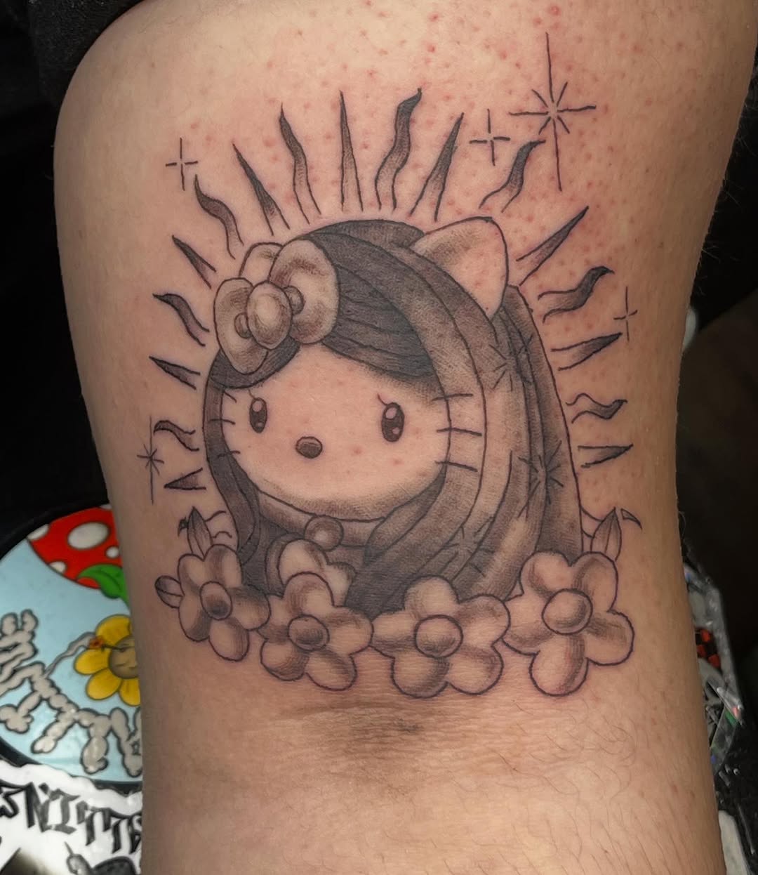 Tattoo by @adderallines — black_and_grey
