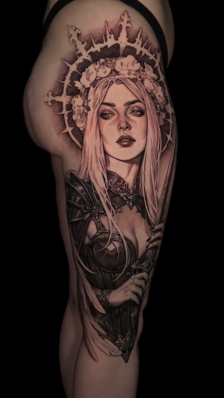 Tattoo by @laurav.tattoo — realism, dark_realism