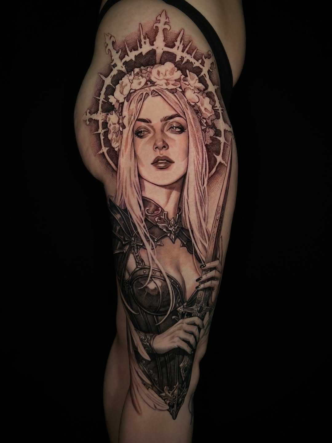 Tattoo by @laurav.tattoo — realism, black_and_grey