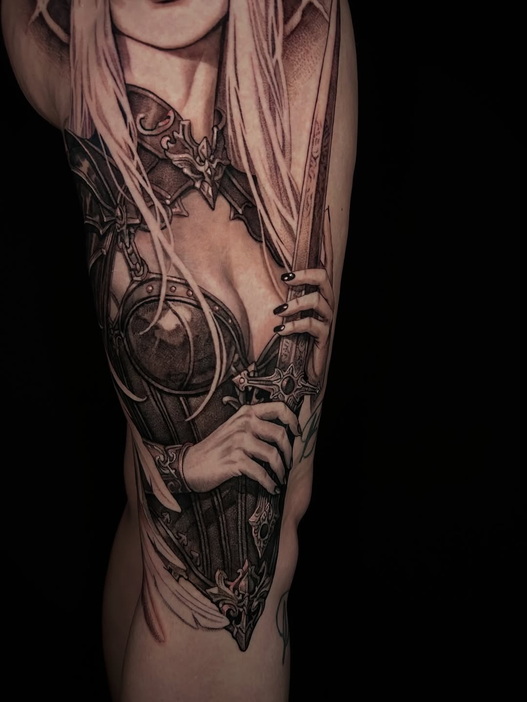 Tattoo by @laurav.tattoo — realism, black_and_grey