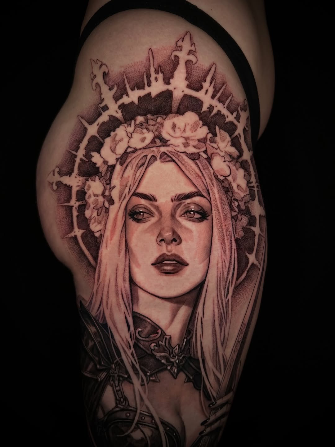 Tattoo by @laurav.tattoo — realism, black_and_grey