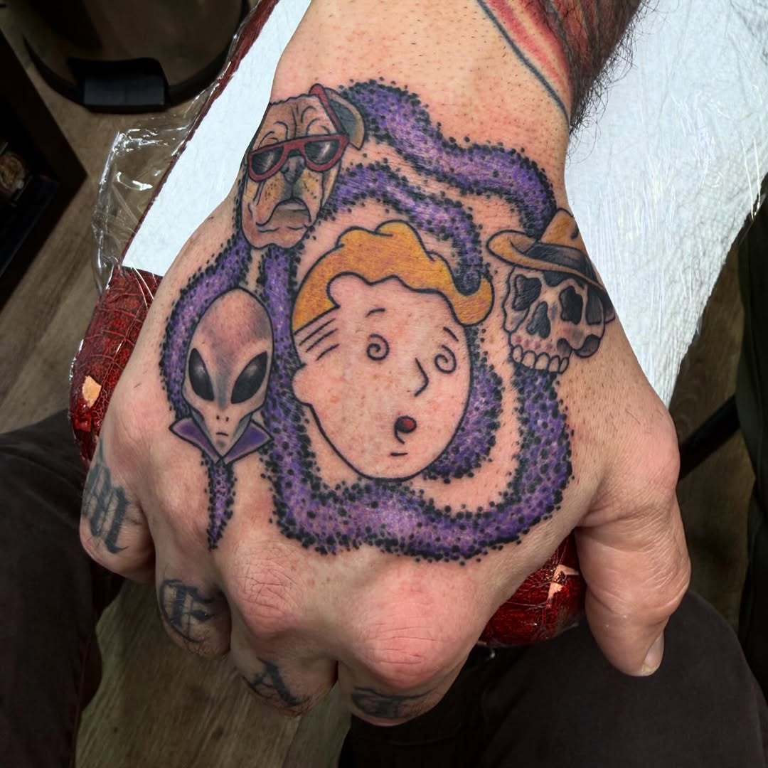 Tattoo by @chadmc509 — new_school, black_and_grey