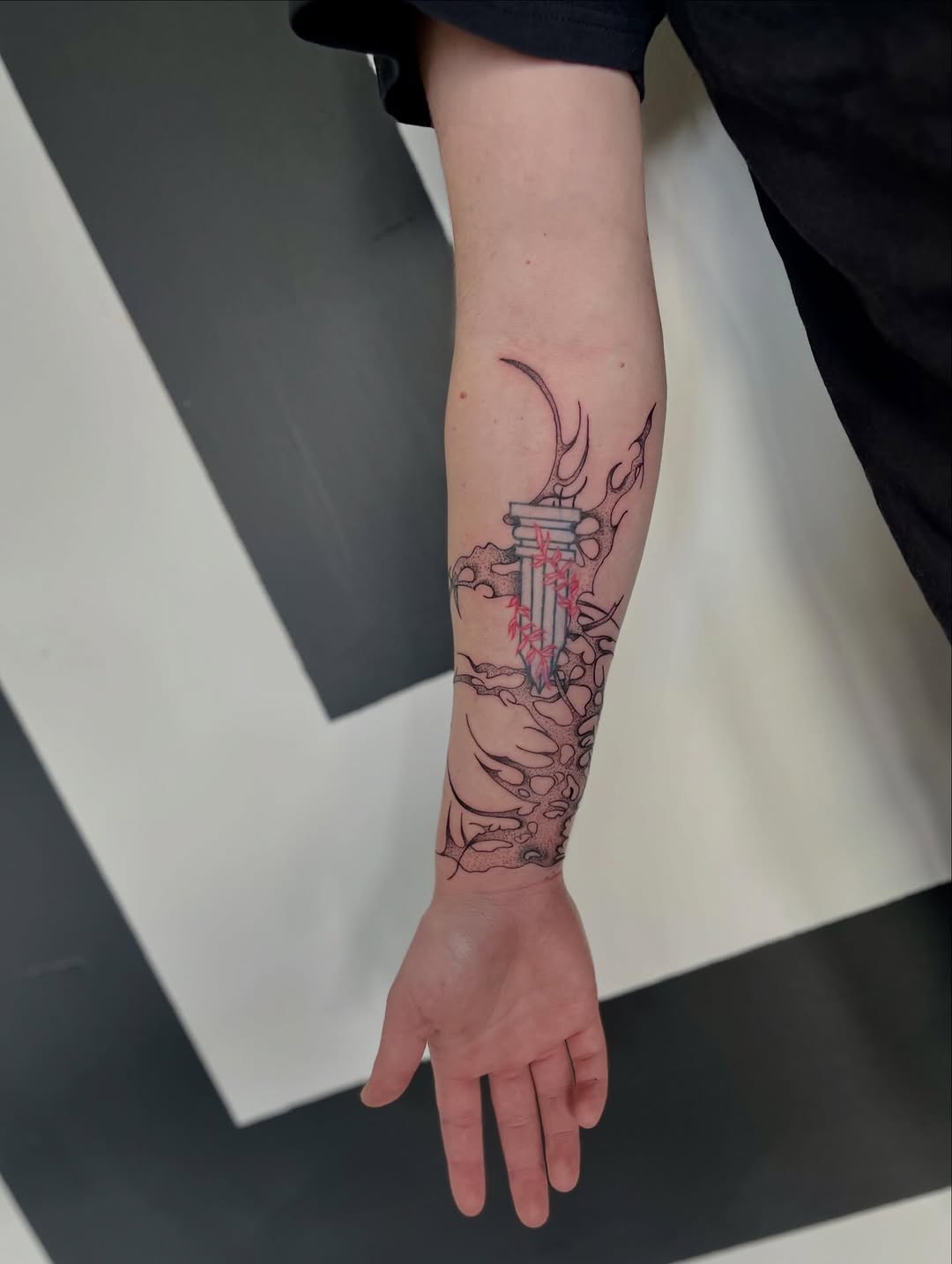 Tattoo by @laceyink_ — black_and_grey, fine_line