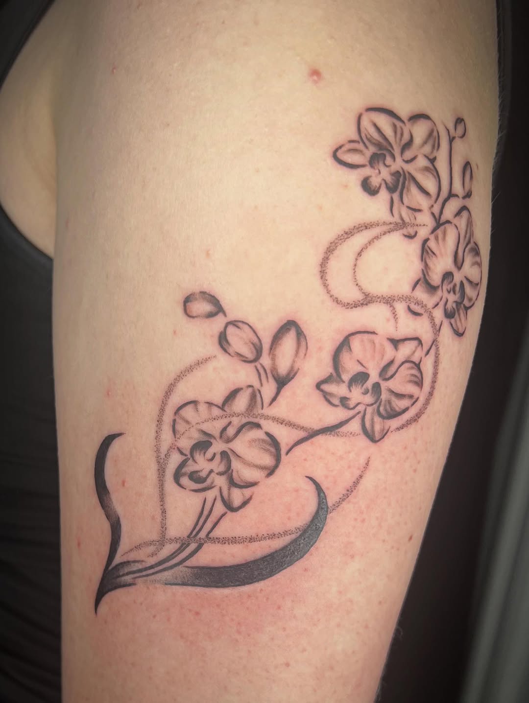 Tattoo by @dirtbagdani.tattoo — fine_line, black_and_grey