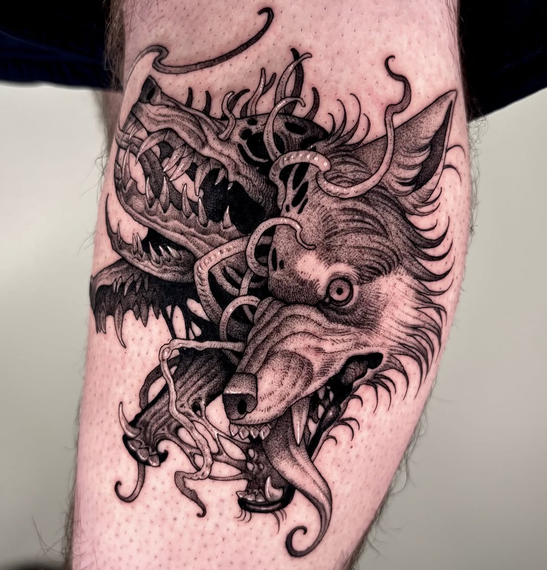 Tattoo by @crvbcore — realism, black_and_grey