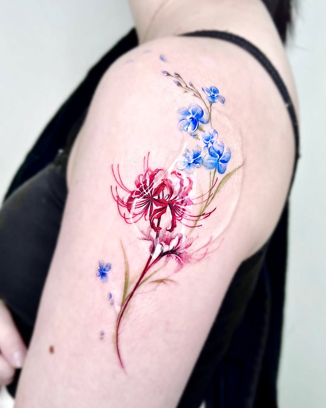 Tattoo by @sabeen.ink — watercolor, fine_line