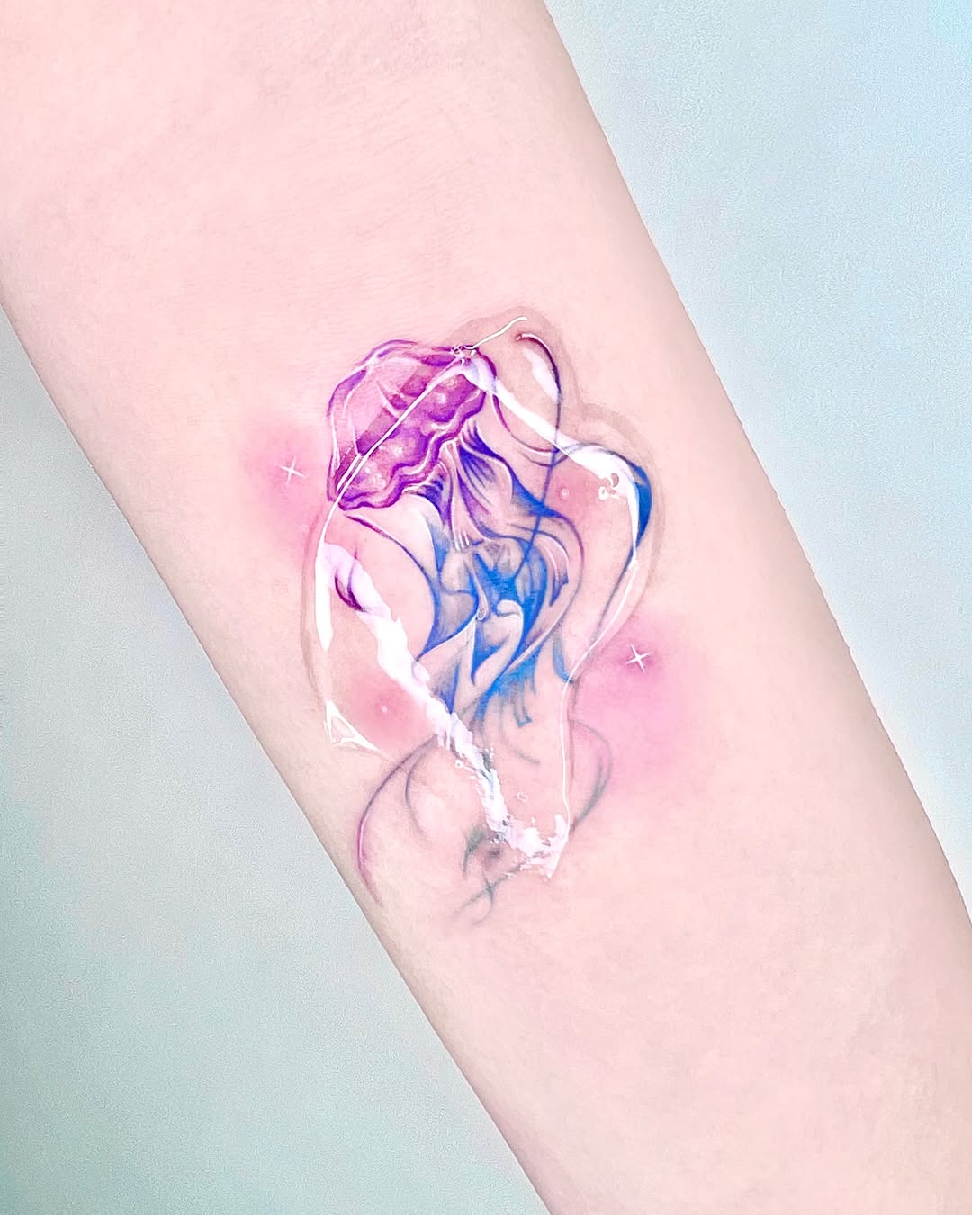 Tattoo by @sabeen.ink — watercolor, fine_line