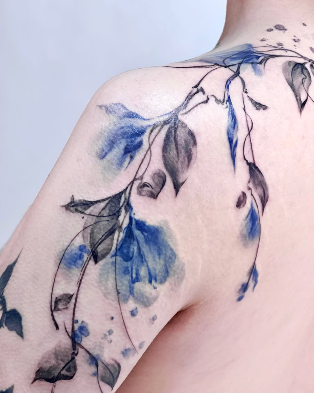 Tattoo by @sabeen.ink — watercolor, fine_line