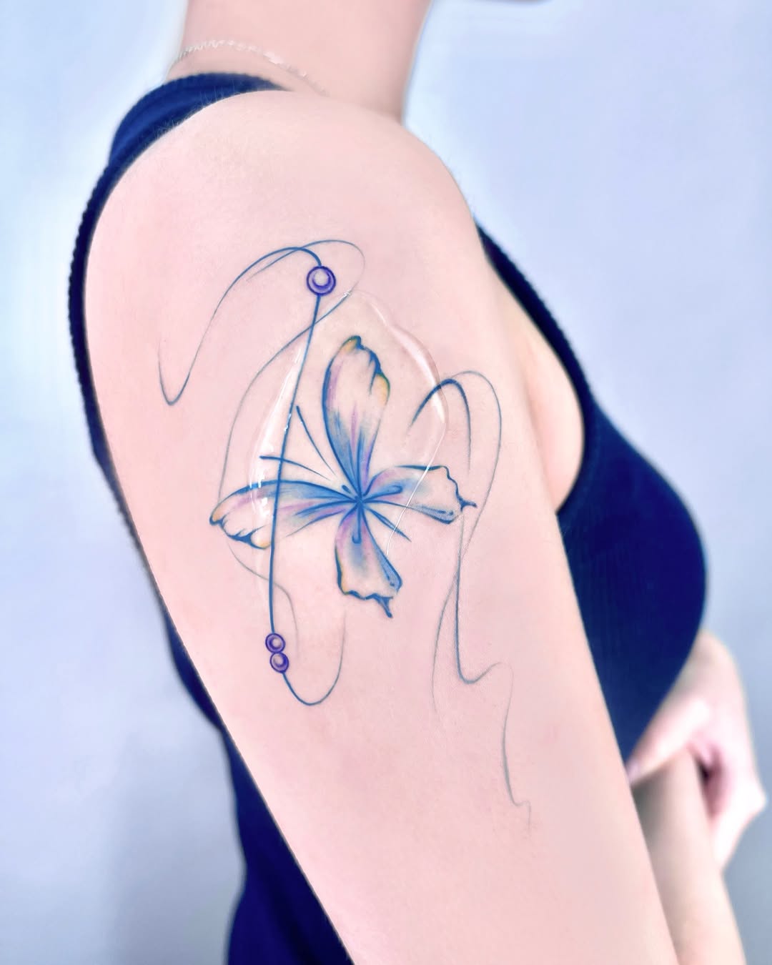 Tattoo by @sabeen.ink — fine_line, watercolor