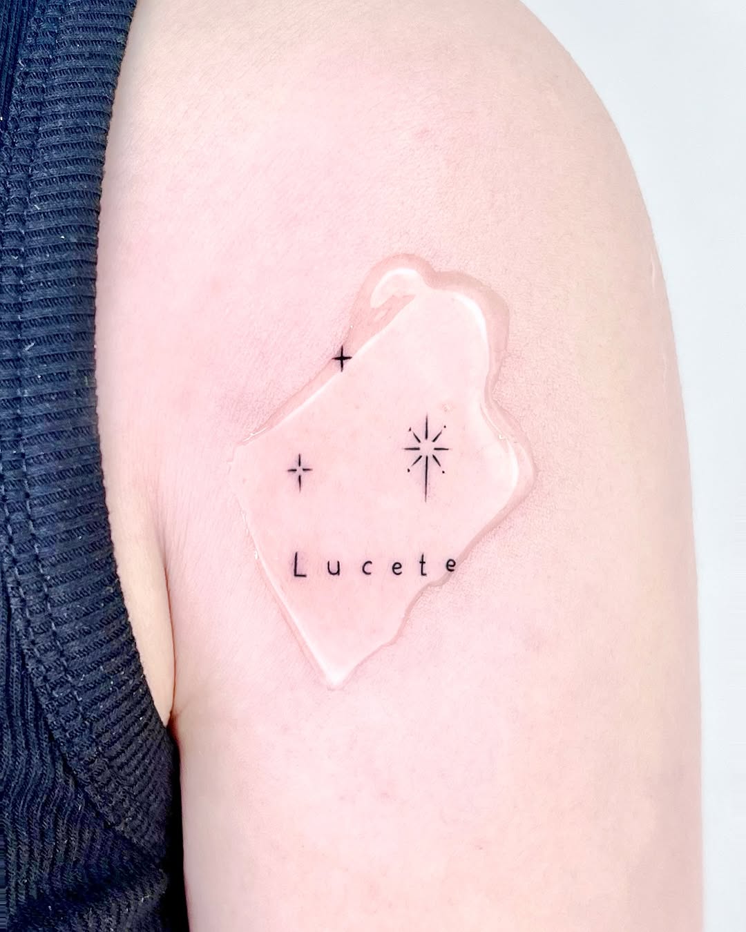 Tattoo by @sabeen.mini — fine_line, lettering_script