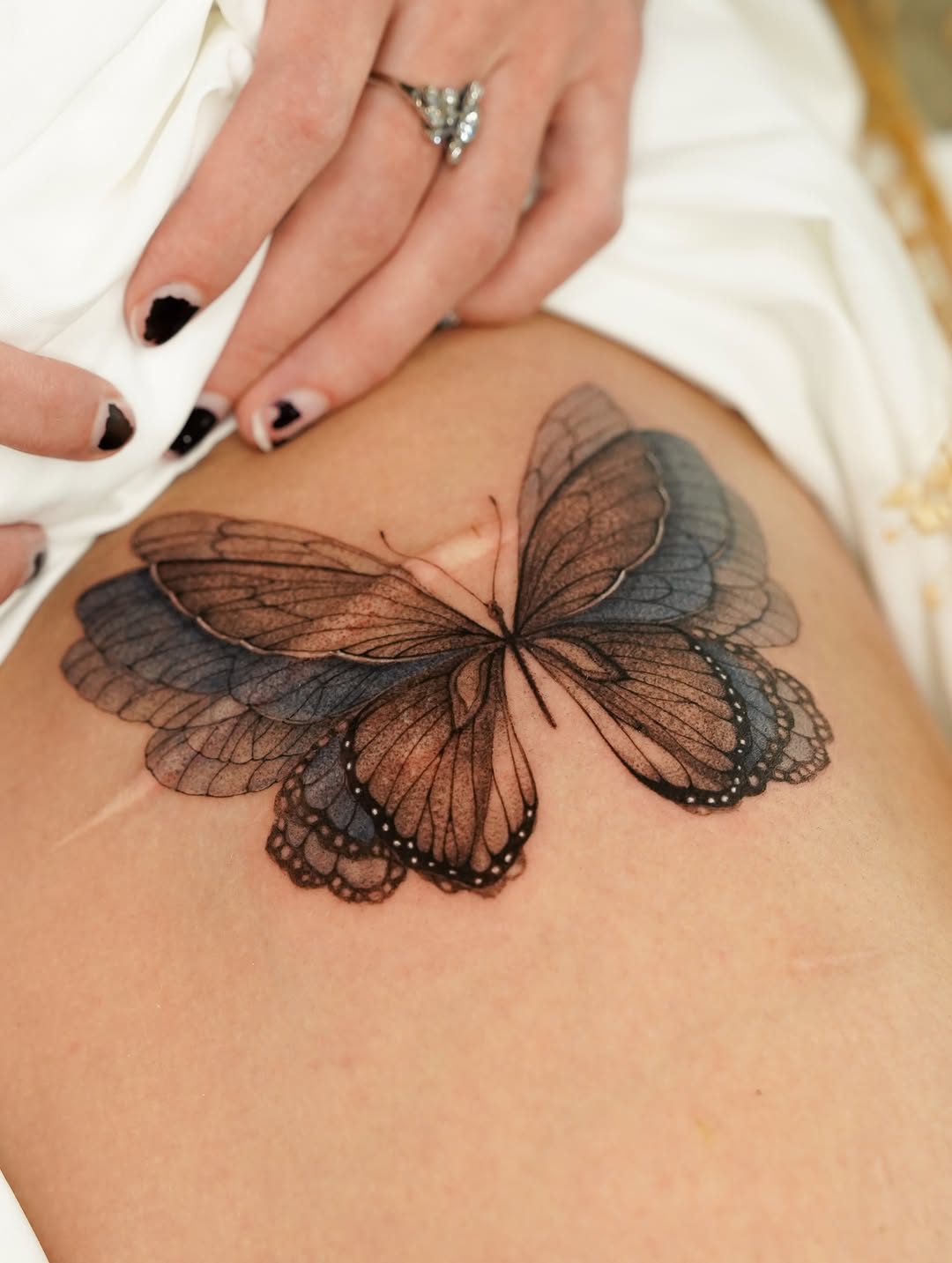 Tattoo by @tinnasole โ fine_line, realism