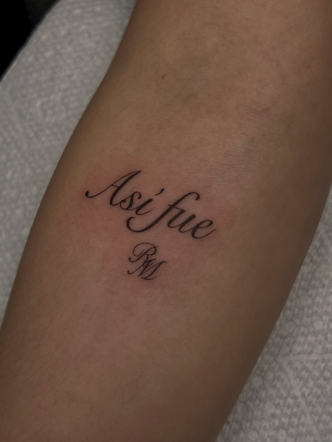 Tattoo by @inkby.isa — lettering_script, fine_line