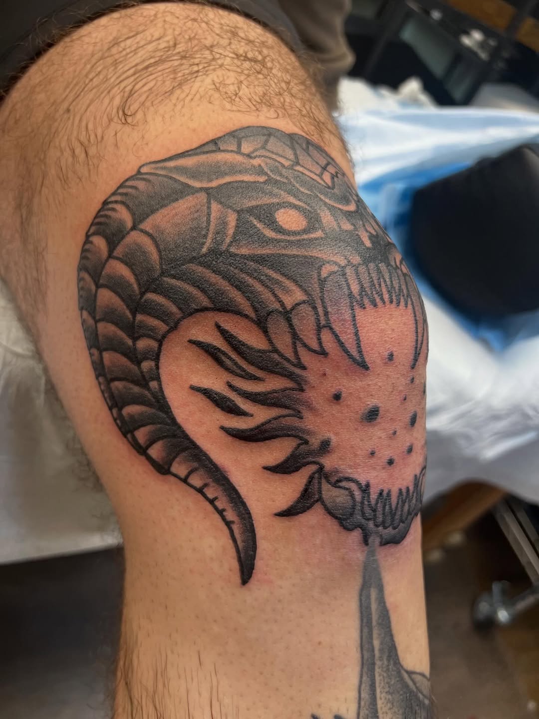 Tattoo by @codymarl — blackwork, illustrative