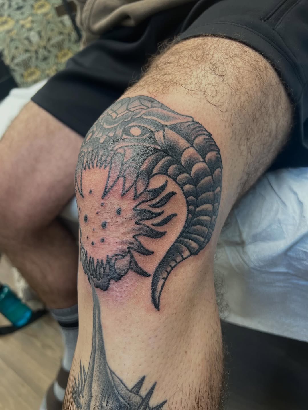 Tattoo by @codymarl — blackwork, illustrative