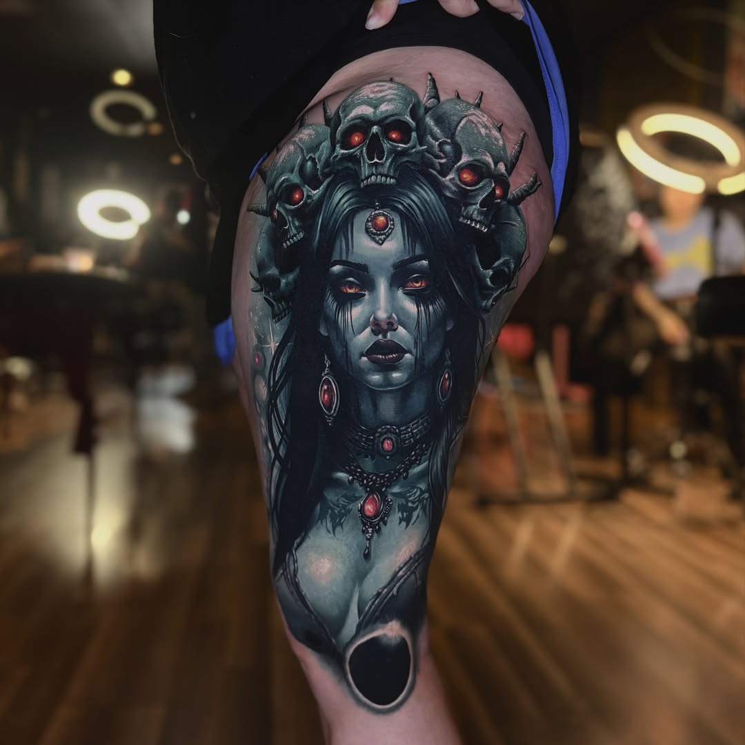 Tattoo by @mickeytattoos — realism, dark_realism