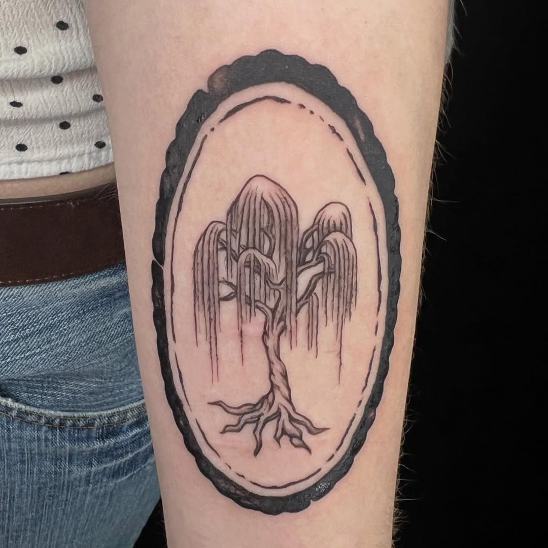 Tattoo by @dirtbagdani.tattoo — illustrative, black_and_grey