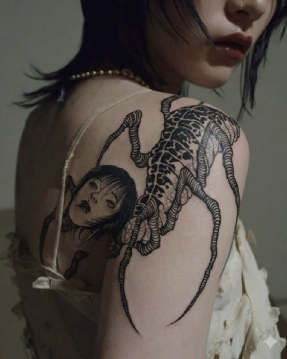 Tattoo by @ssssssssssim5 — dark_realism, blackwork