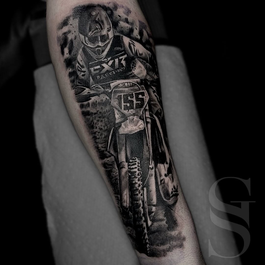 Tattoo by @sir_george_tattoo — realism, black_and_grey