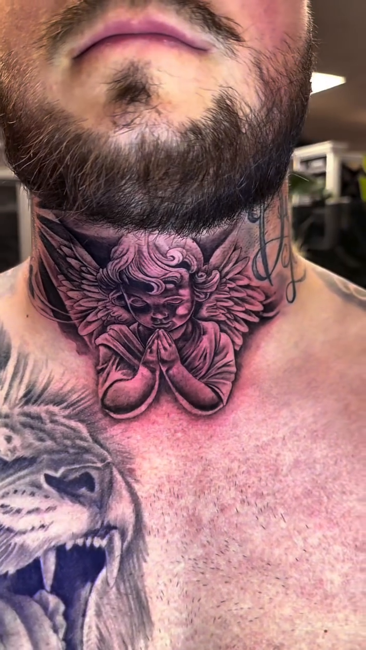 Tattoo by @villionairetattoos — dark_realism, black_and_grey