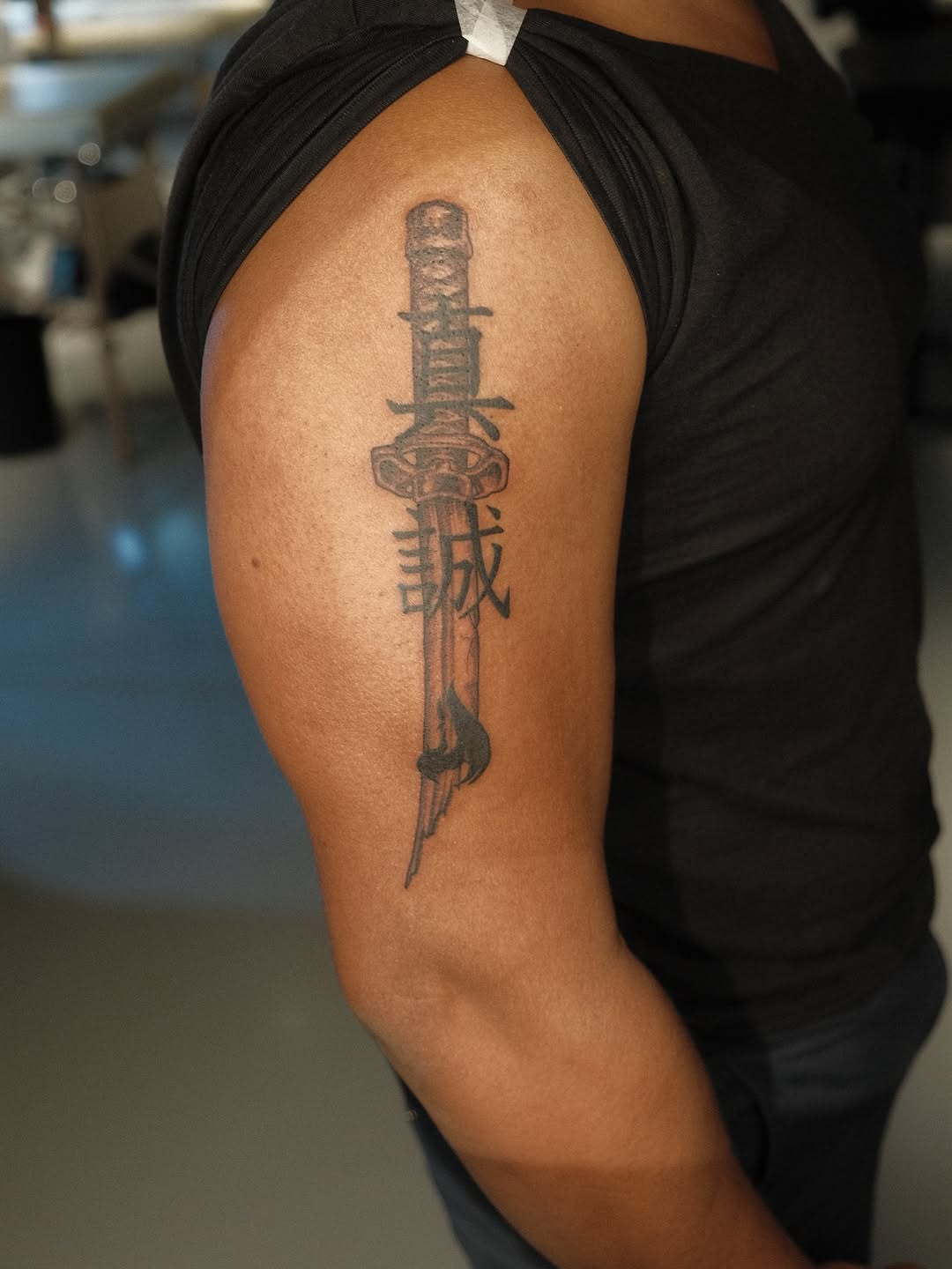 Tattoo by @gat_ink — black_and_grey, lettering_script