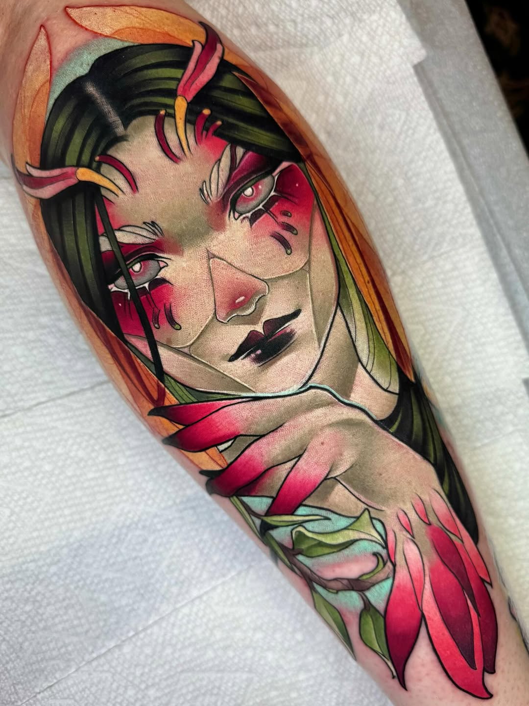 Tattoo by @magnolia.inks — new_school, anime