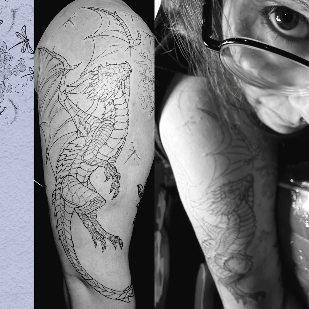Tattoo by @piss.tats — illustrative, black_and_grey