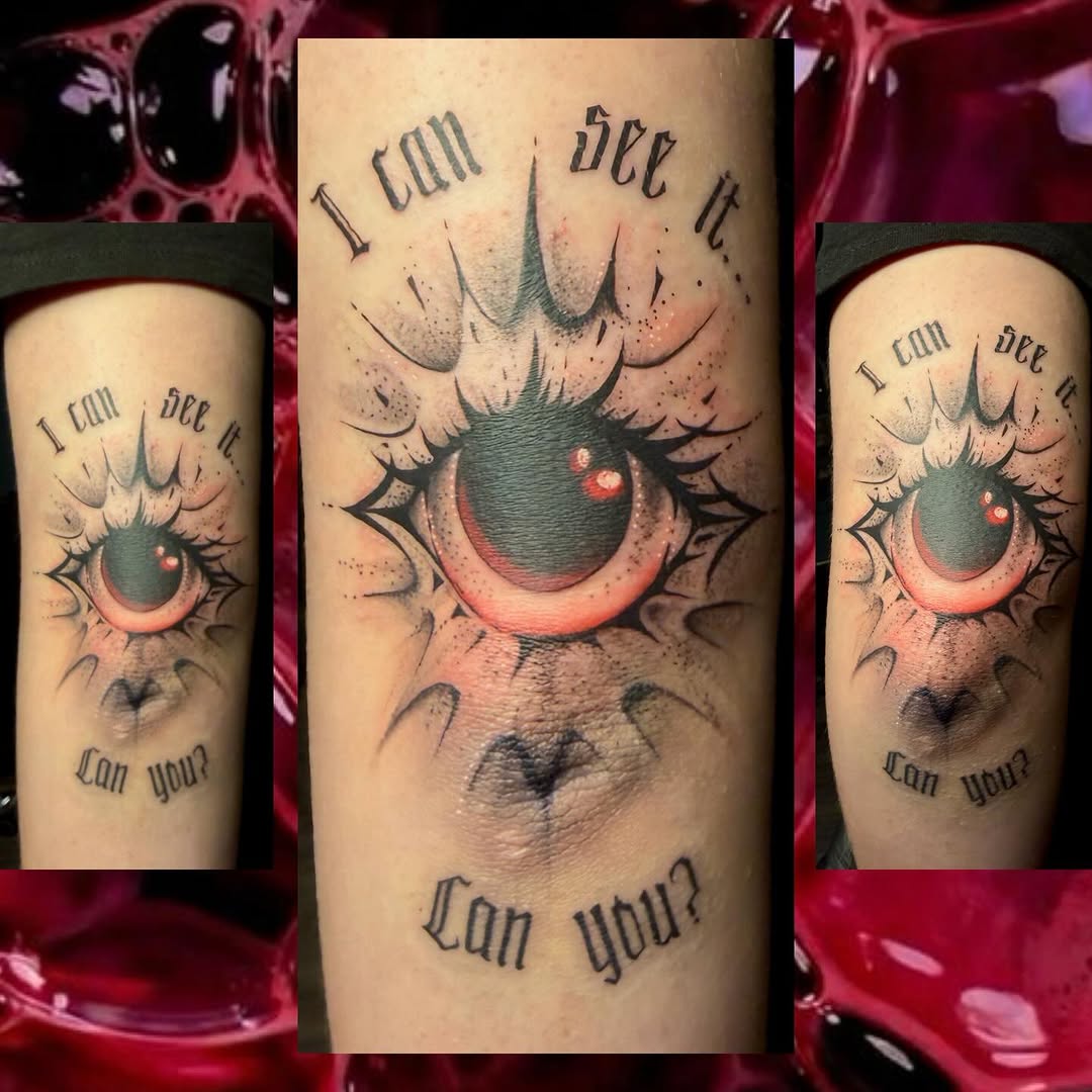 Tattoo by @piss.tats — illustrative, dark_realism
