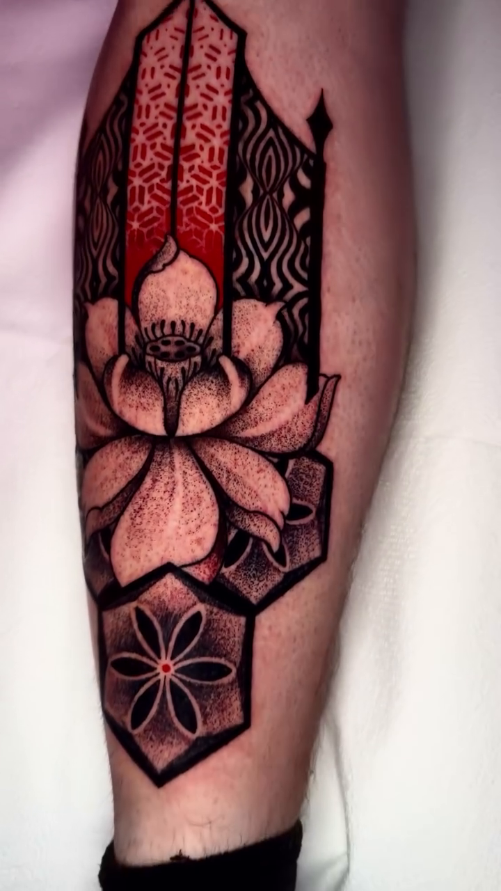 Tattoo by @tatted_taco — geometric, black_and_grey