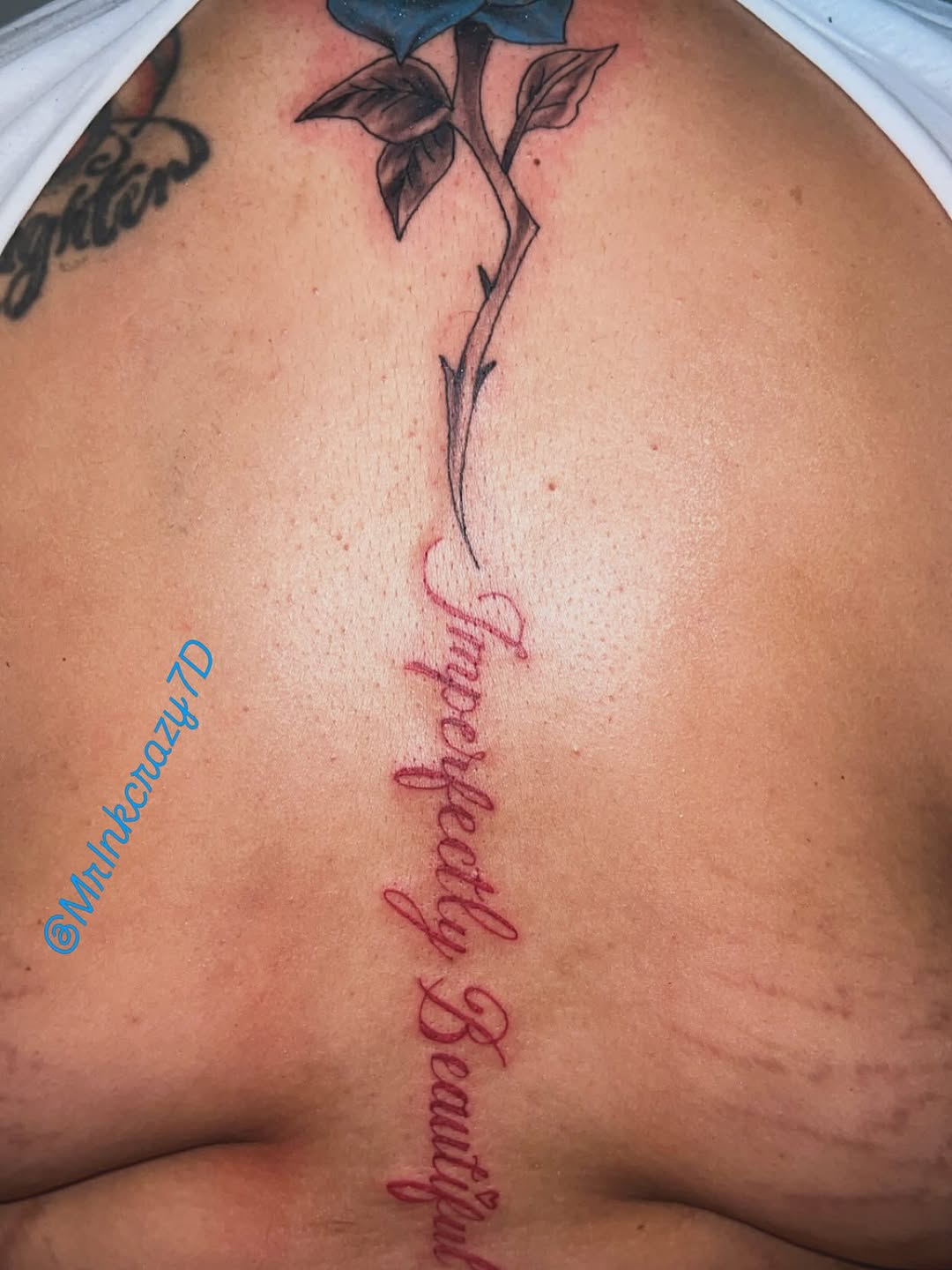 Tattoo by @mrinkcrazy_f7f — lettering_script, illustrative