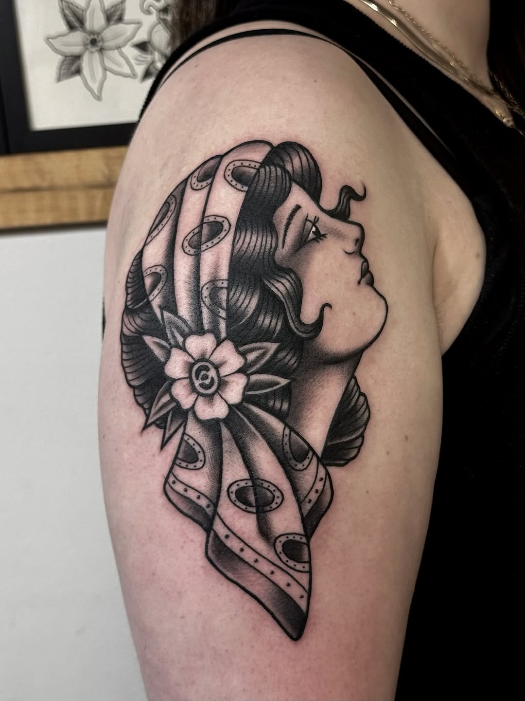 Tattoo by @travstattoos — american_traditional, black_and_grey