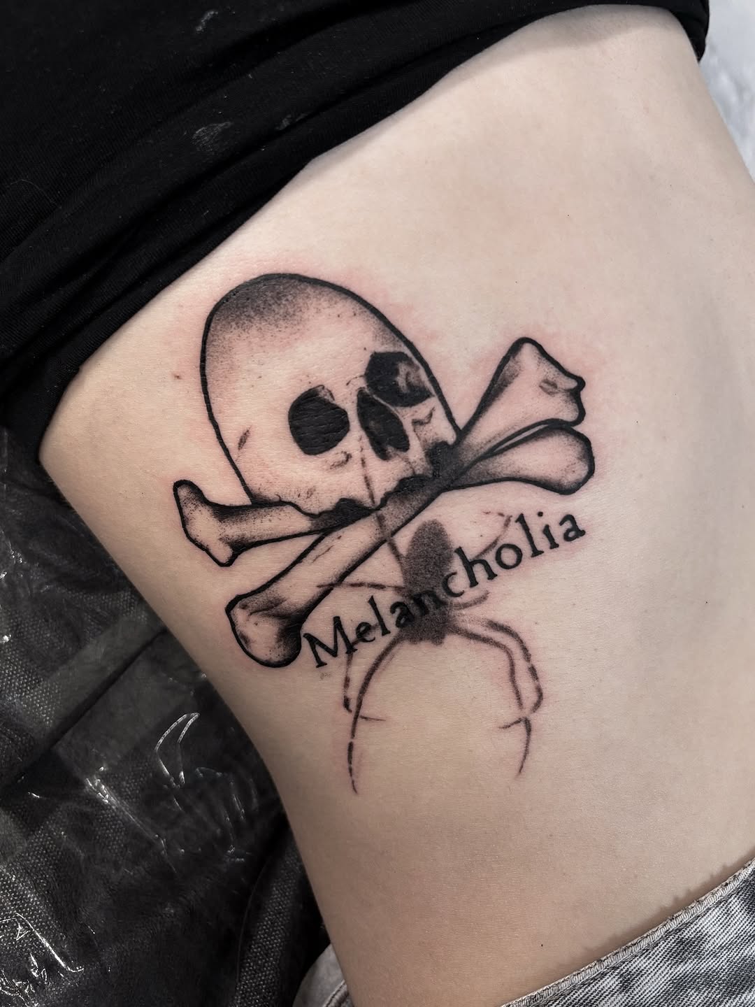Tattoo by @web4tt — black_and_grey, lettering_script
