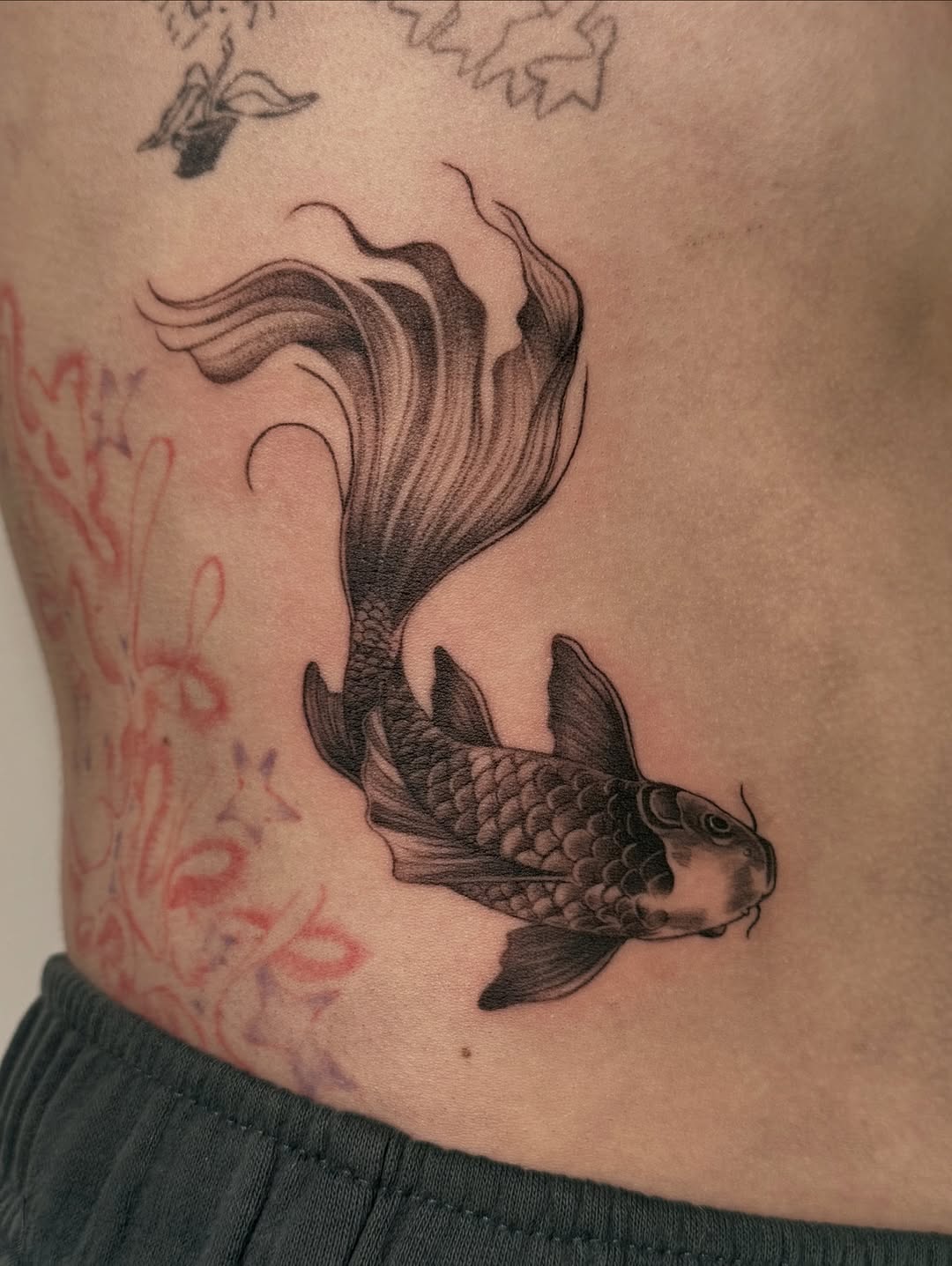 Tattoo by @inkbyivyx — japanese_irezumi, black_and_grey