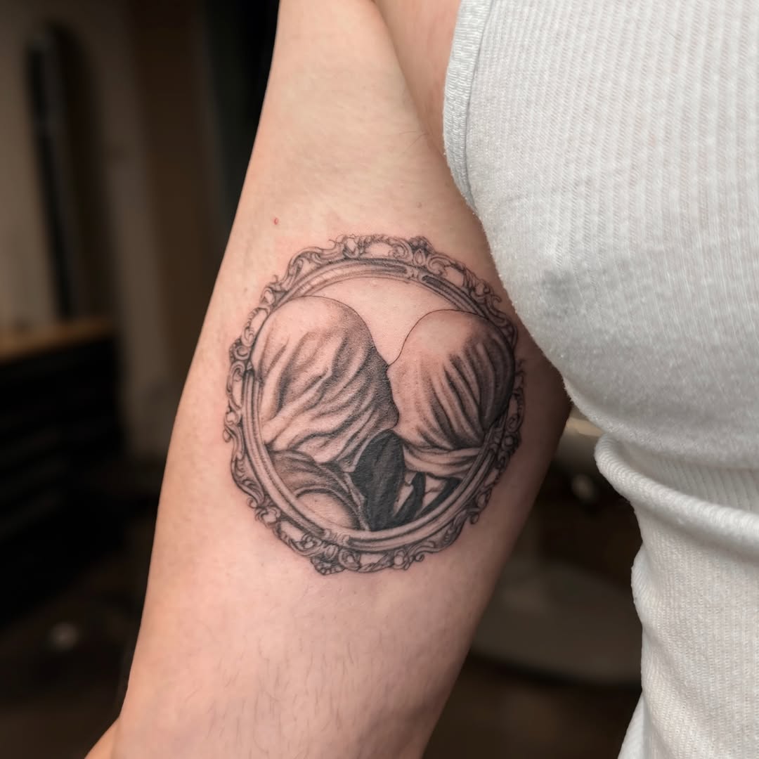 Tattoo by @valerytattoos — black_and_grey, surrealism