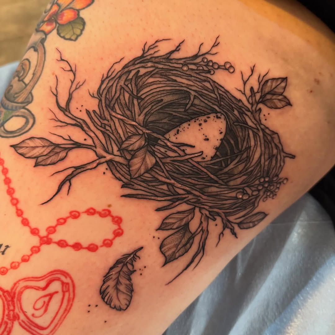 Tattoo by @tattoos.by.olivia β fine_line, black_and_grey