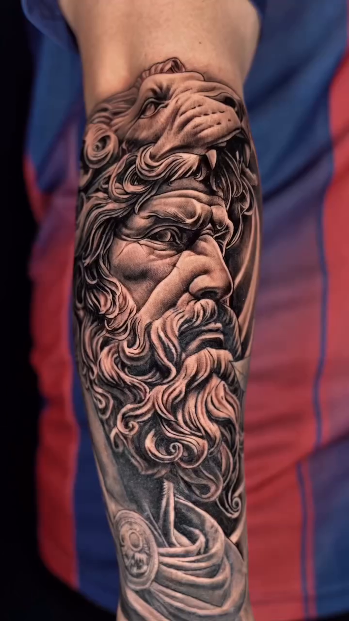Tattoo by @saekone1 β realism, black_and_grey