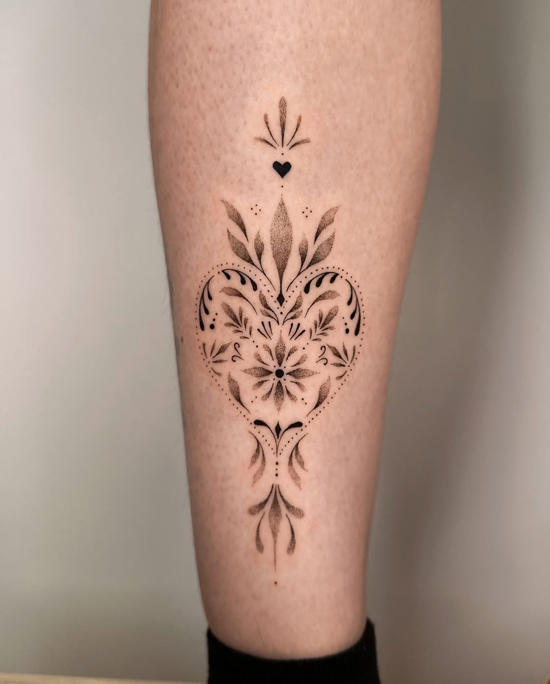 Tattoo by @laurenroseink — dotwork, ornamental