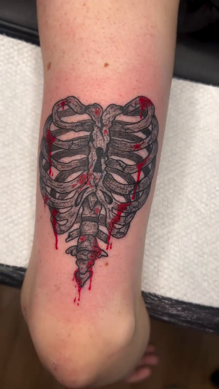Tattoo by @tattoosbyliya โ dark_realism, black_and_grey