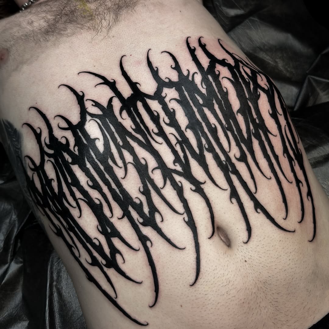 Tattoo by @_gvthicink — blackwork