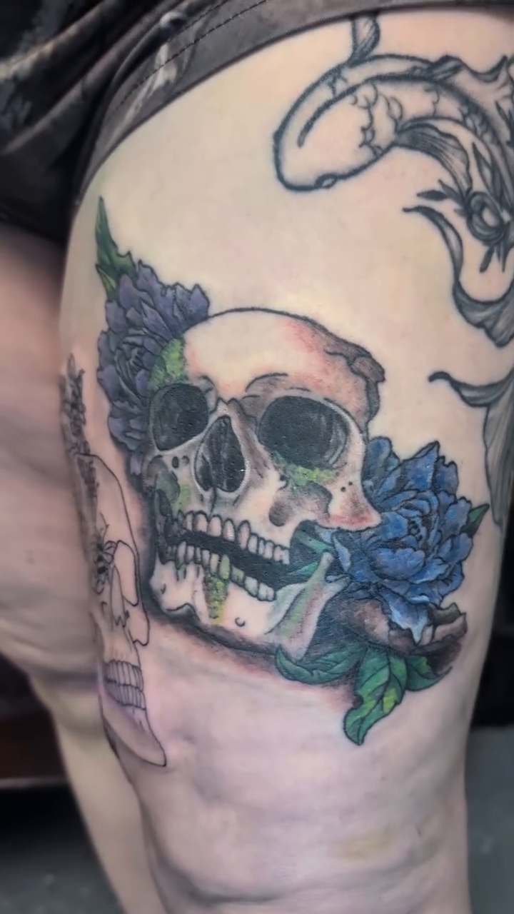 Tattoo by @druidloutattoo — realism, black_and_grey